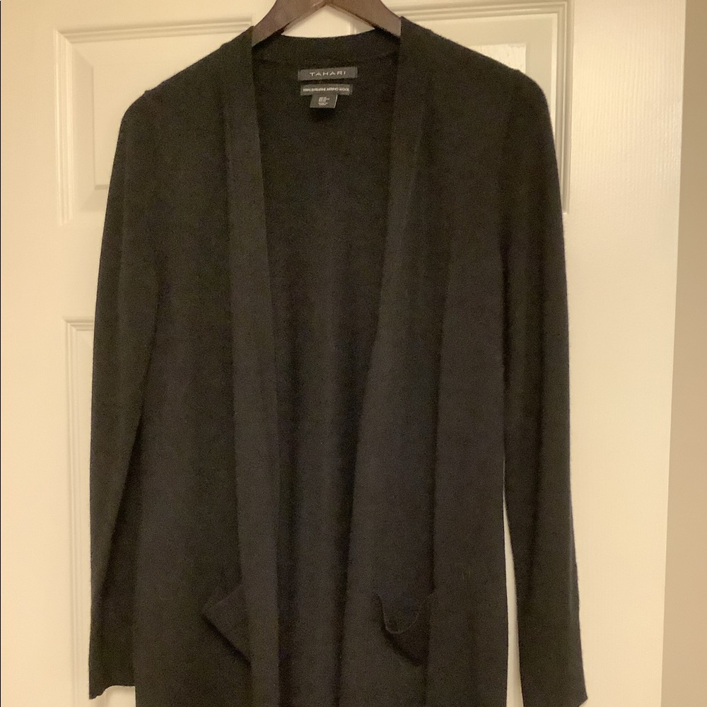 Tahari Black Cardigan